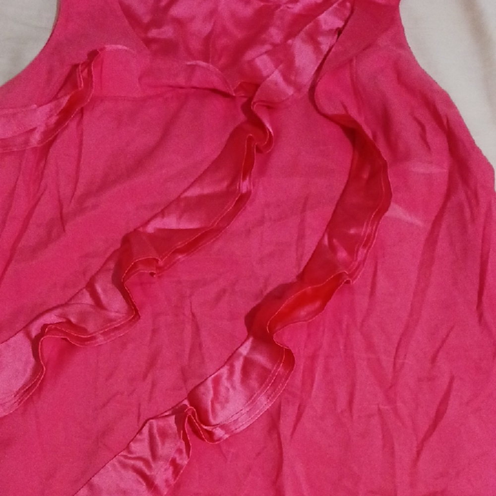 Ann Taylor Pink Ruffle Blouse